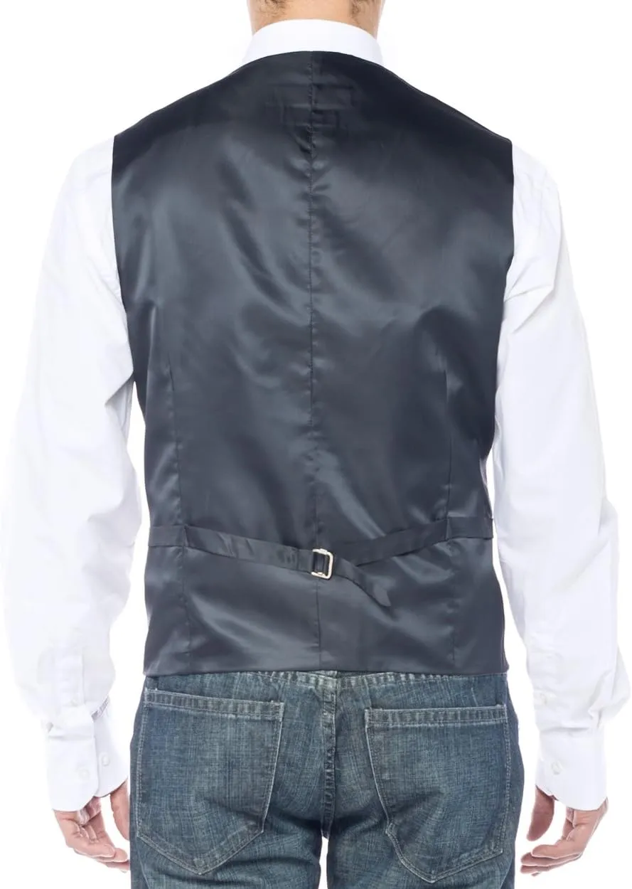 Salvatore Exte Men's Notch Lapel Casual Vest Modern Fit Dress Suit Waistcoat