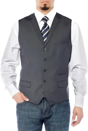 Salvatore Exte Men's Notch Lapel Casual Vest Modern Fit Dress Suit Waistcoat