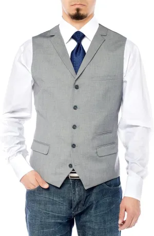 Salvatore Exte Men's Notch Lapel Casual Vest Modern Fit Dress Suit Waistcoat