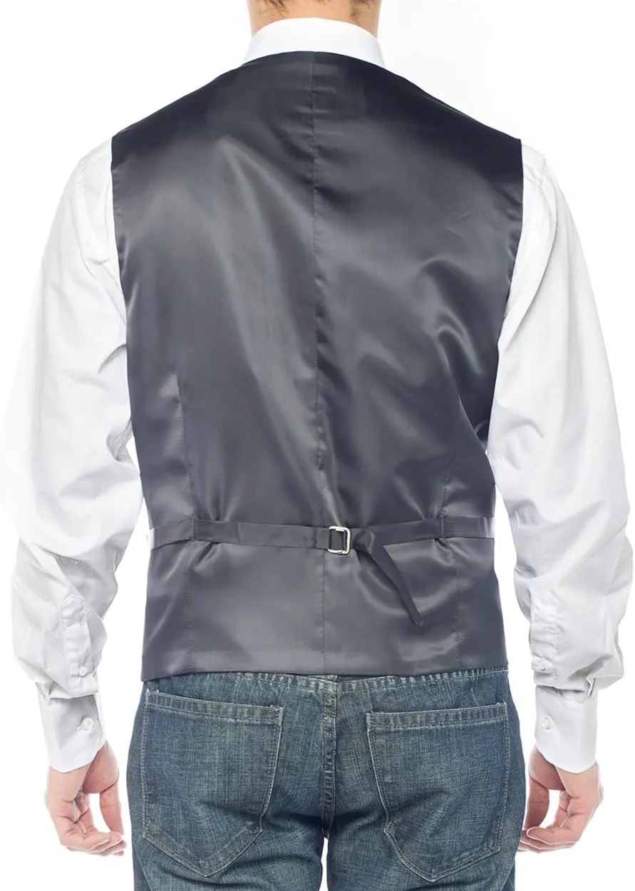 Salvatore Exte Men's Notch Lapel Casual Vest Modern Fit Dress Suit Waistcoat