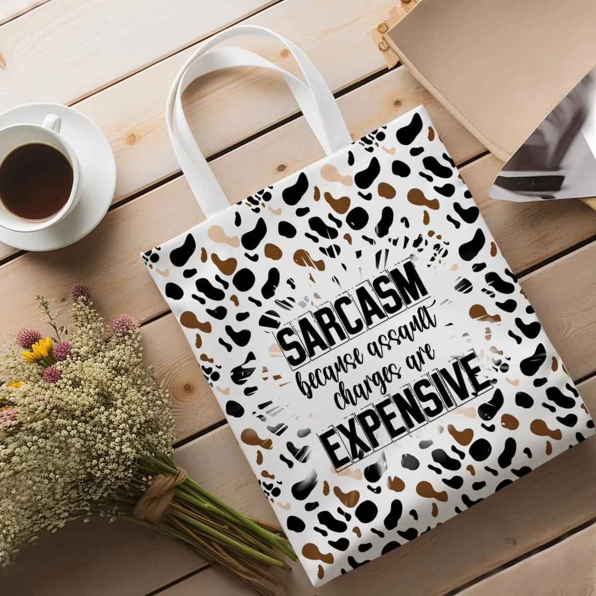 Sarcastic Funny Gifts Tote Bag for Women, Reusable Grocery Bags for Girls Mom Appreciation Christmas Birthday