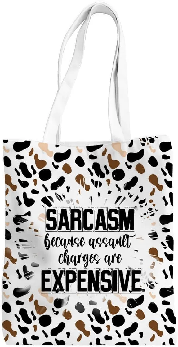 Sarcastic Funny Gifts Tote Bag for Women, Reusable Grocery Bags for Girls Mom Appreciation Christmas Birthday