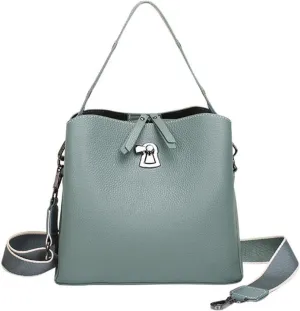 Shoulder bag Fashion All-match Soft Leather Bucket Bag, Top Layer Cowhide Crossbody Shoulder Bag, Genuine Leather Shoulder Bag