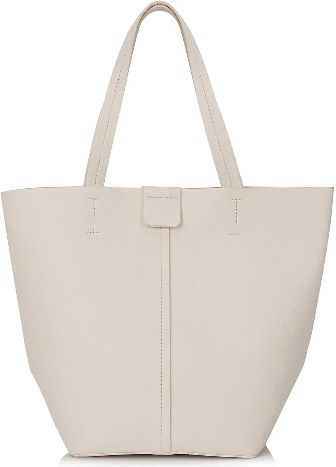 Shoulder Bag Women's 2 Piece Bucket Bag Set Soft Leather Tote & Crossbody Purse with Slouchy Hobo