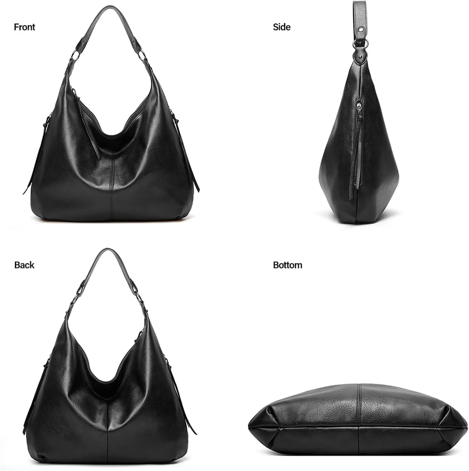Slouchy Hobo for Women Soft Faux Leather Top Handle Shoulder Bags Large Tote Bag Ladies Purses and Handbags
