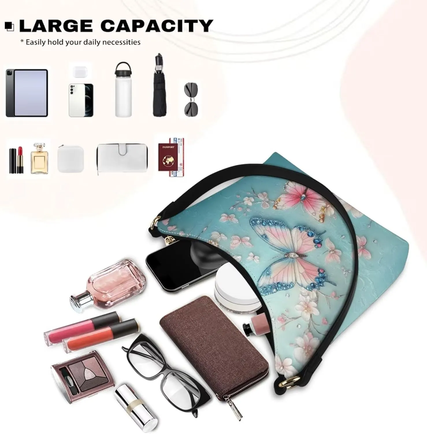Small Crescent Shoulder Bags Purses for Women Soft Underarm Purse Hobo Tote Handbag