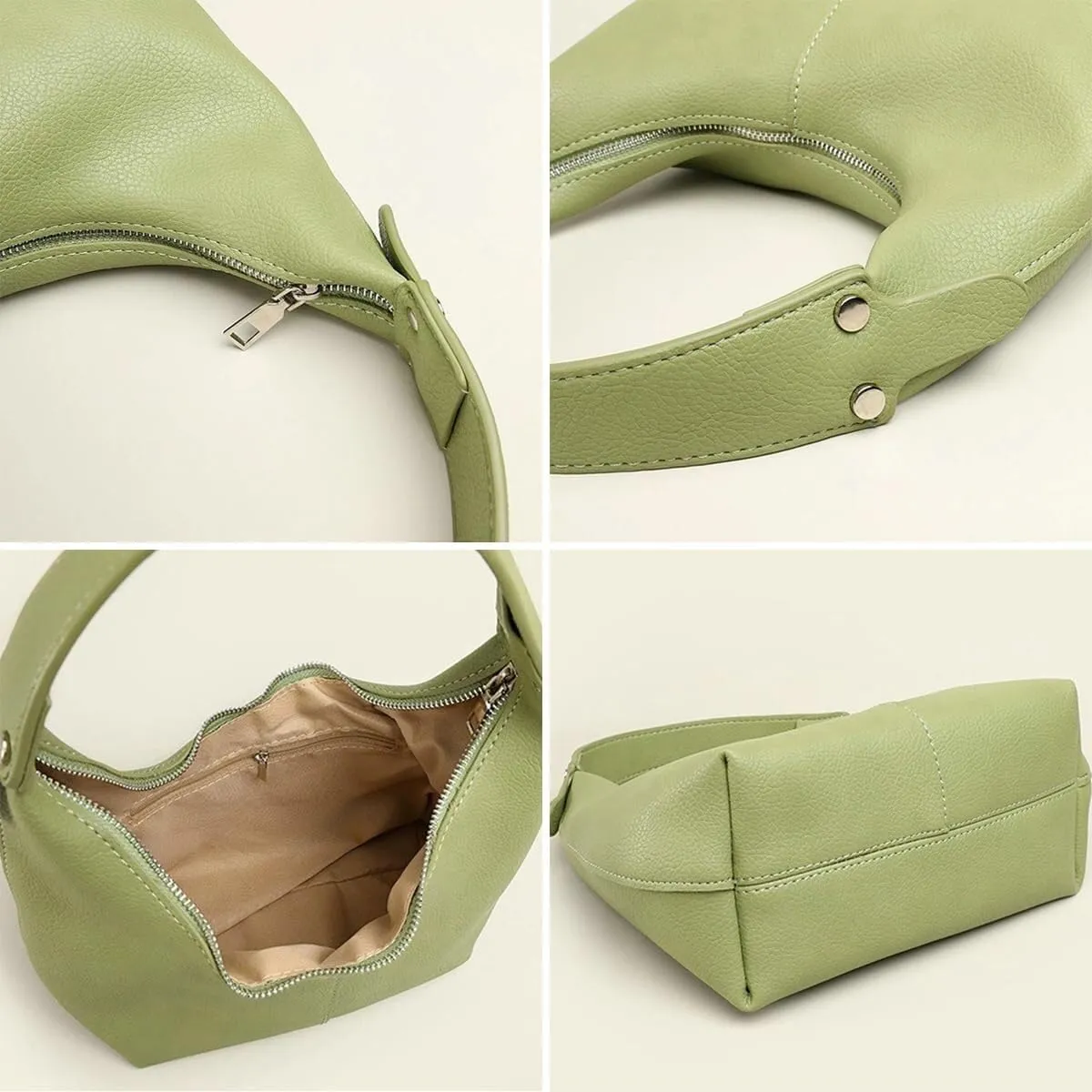 Soft Vegan Leather Hobo & Shoulder Dumpling Handbags for Womens Small Tote Purse Featuring