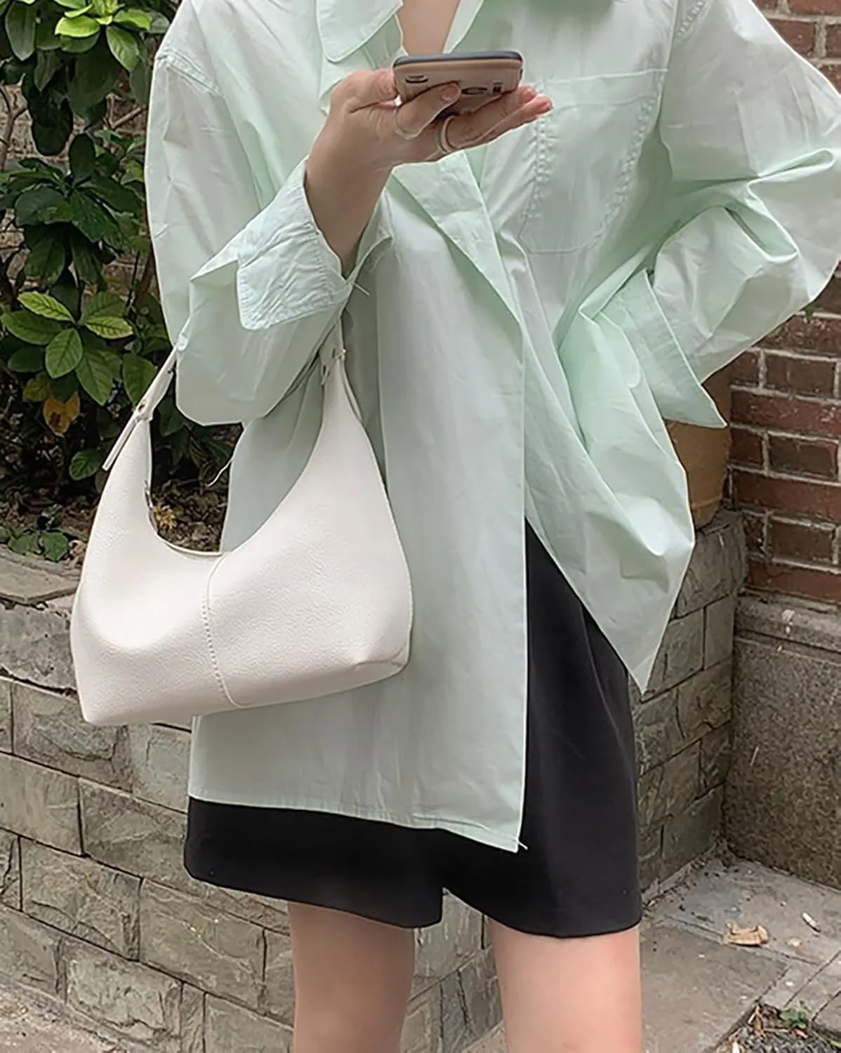 Soft Vegan Leather Hobo & Shoulder Dumpling Handbags for Womens Small Tote Purse Featuring