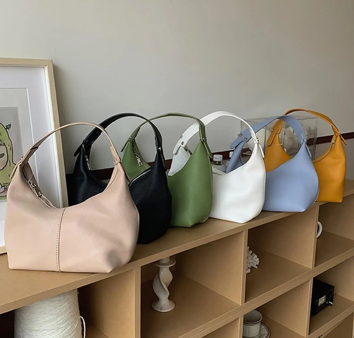 Soft Vegan Leather Hobo & Shoulder Dumpling Handbags for Womens Small Tote Purse Featuring