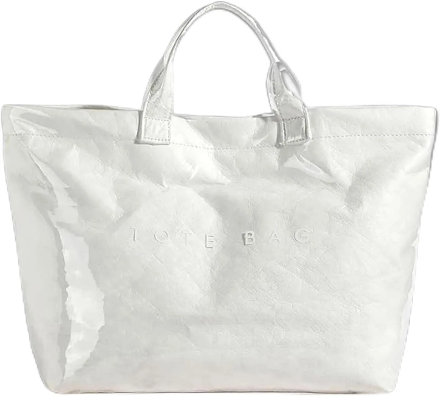 Stellaya Womens Letters Print Tote Bag, New Women's PVC Kraft Paper Tote Bag