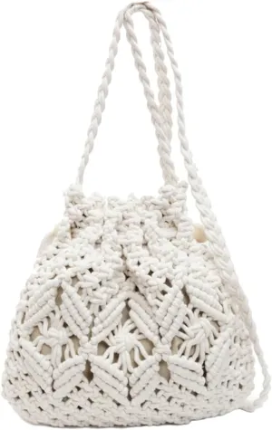 Straw Handbags For Women Boho Straw Crossbody Bag Bucket Shoulder Purse Casual Woven Beach Bags With Drawstring 2025