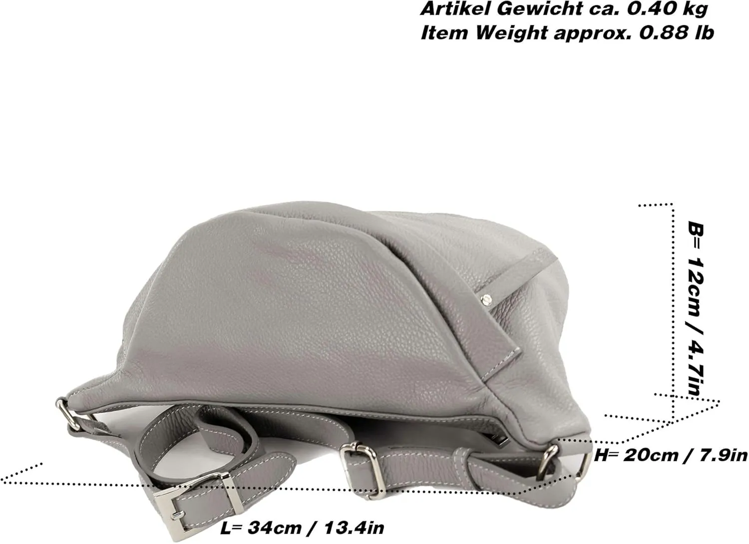 T77 - Italian hip bag, bum bag medium made of soft leather
