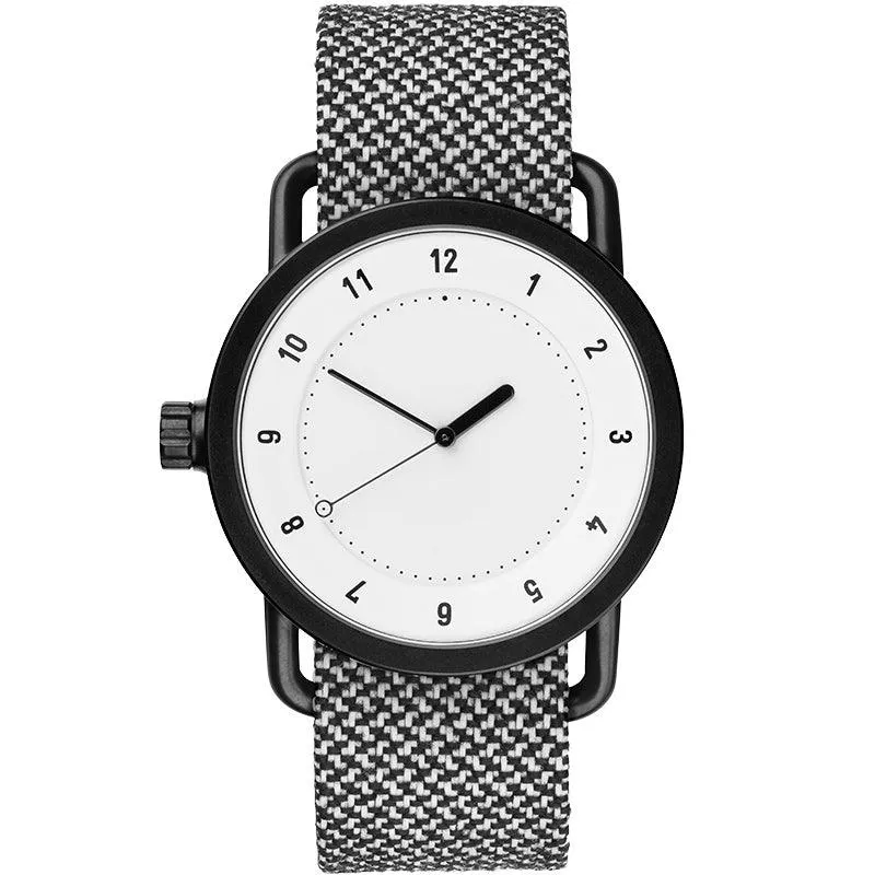 TID No.1 White Dial / Tan Leather Strap / Black Buckle