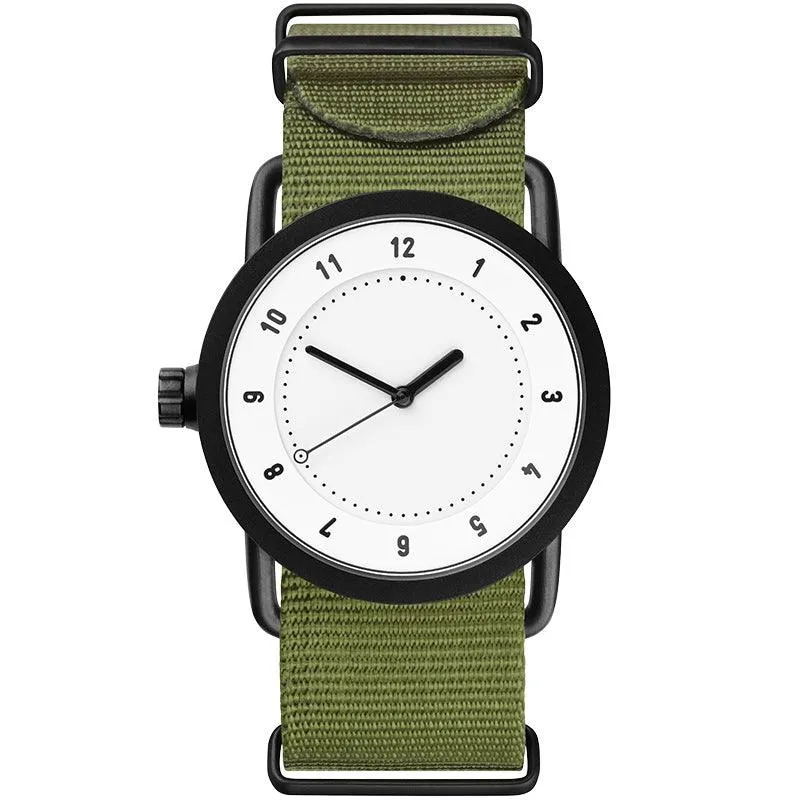 TID No.1 White Dial / Tan Leather Strap / Black Buckle