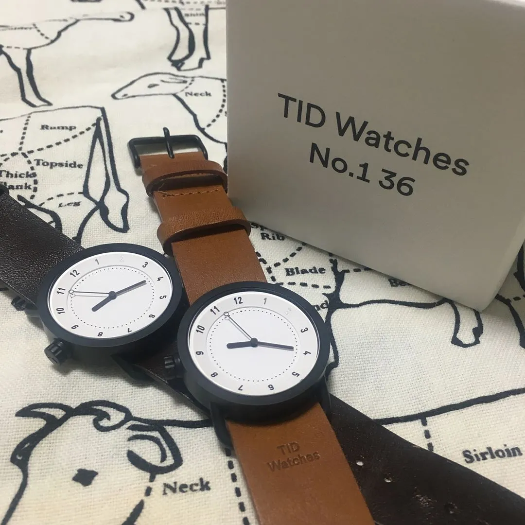 TID No.1 White Dial / Tan Leather Strap / Black Buckle