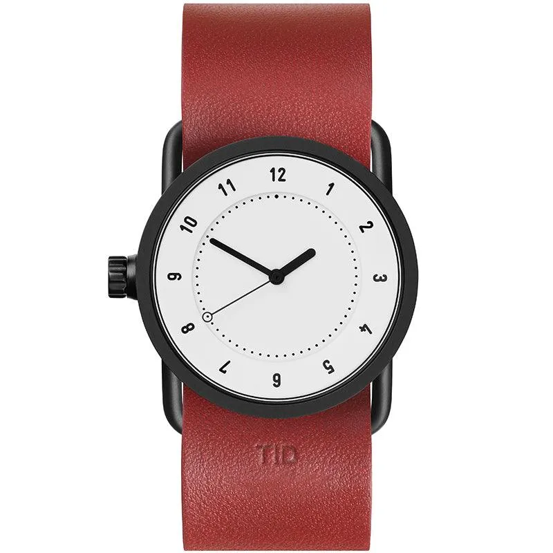 TID No.1 White Dial / Tan Leather Strap / Black Buckle