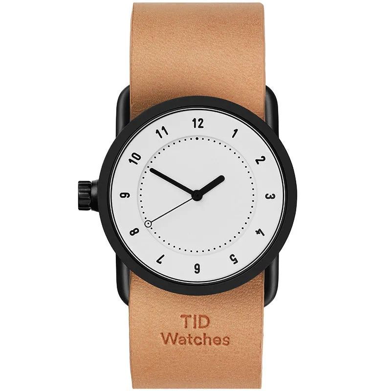 TID No.1 White Dial / Tan Leather Strap / Black Buckle