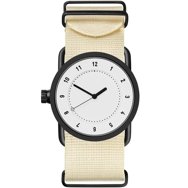 TID No.1 White Dial / Tan Leather Strap / Black Buckle