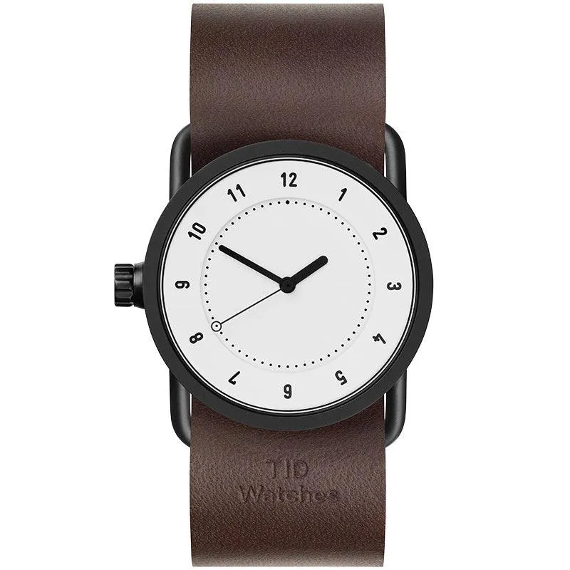 TID No.1 White Dial / Tan Leather Strap / Black Buckle