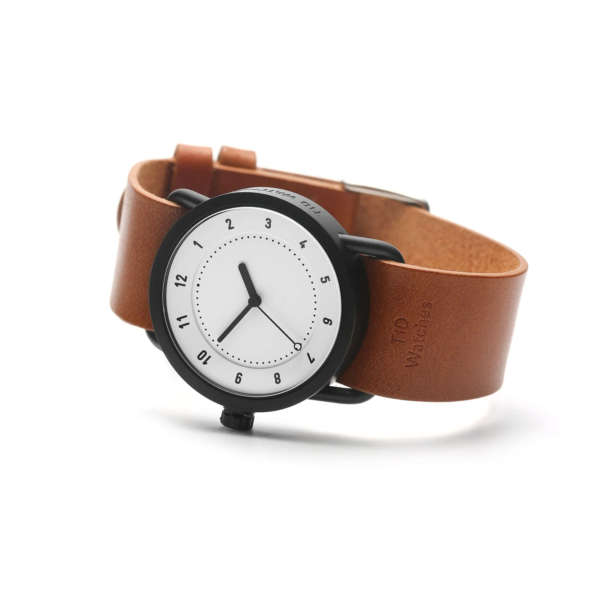 TID No.1 White Dial / Tan Leather Strap / Black Buckle