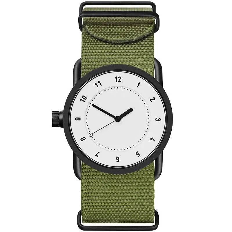 TID No.1 White Dial / Tan Leather Strap / Black Buckle