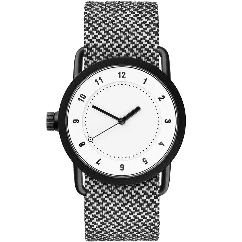 TID No.1 White Dial / Tan Leather Strap / Black Buckle