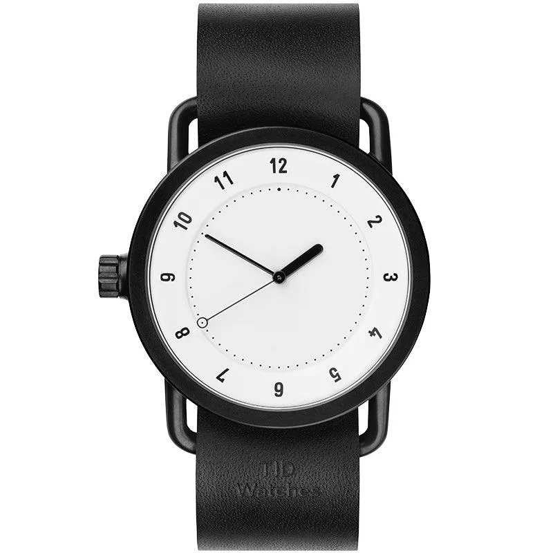 TID No.1 White Dial / Tan Leather Strap / Black Buckle