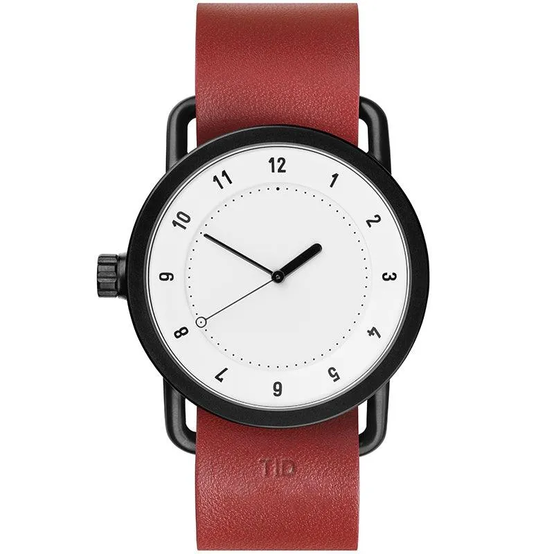 TID No.1 White Dial / Tan Leather Strap / Black Buckle