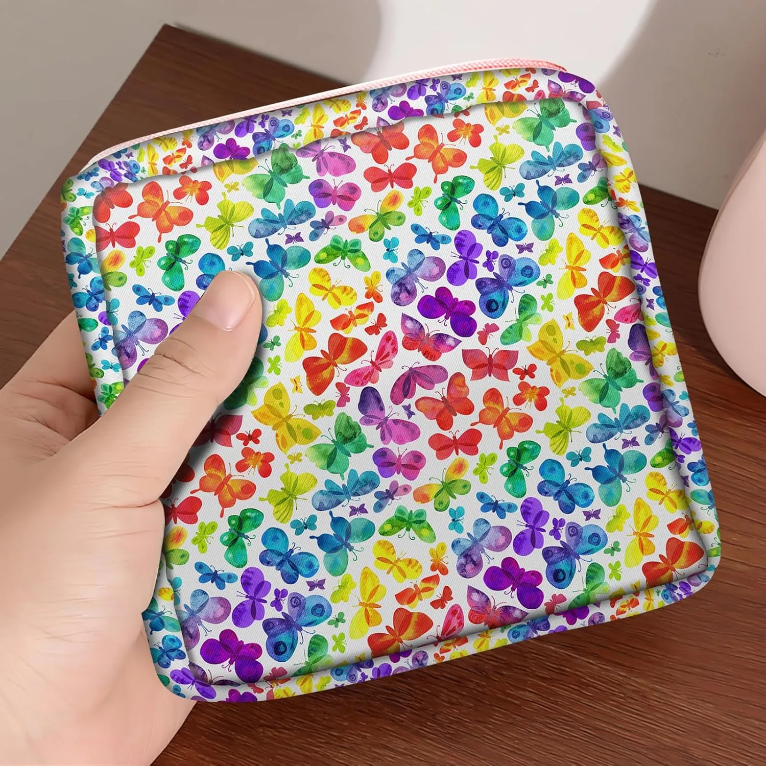 Travel Makeup Bag, Cute Cosmetic Bag Toiletry Bag for Women, Mini Make Up Pouches, Purse Cosmetic Organizer Cute Colorful Butterfly