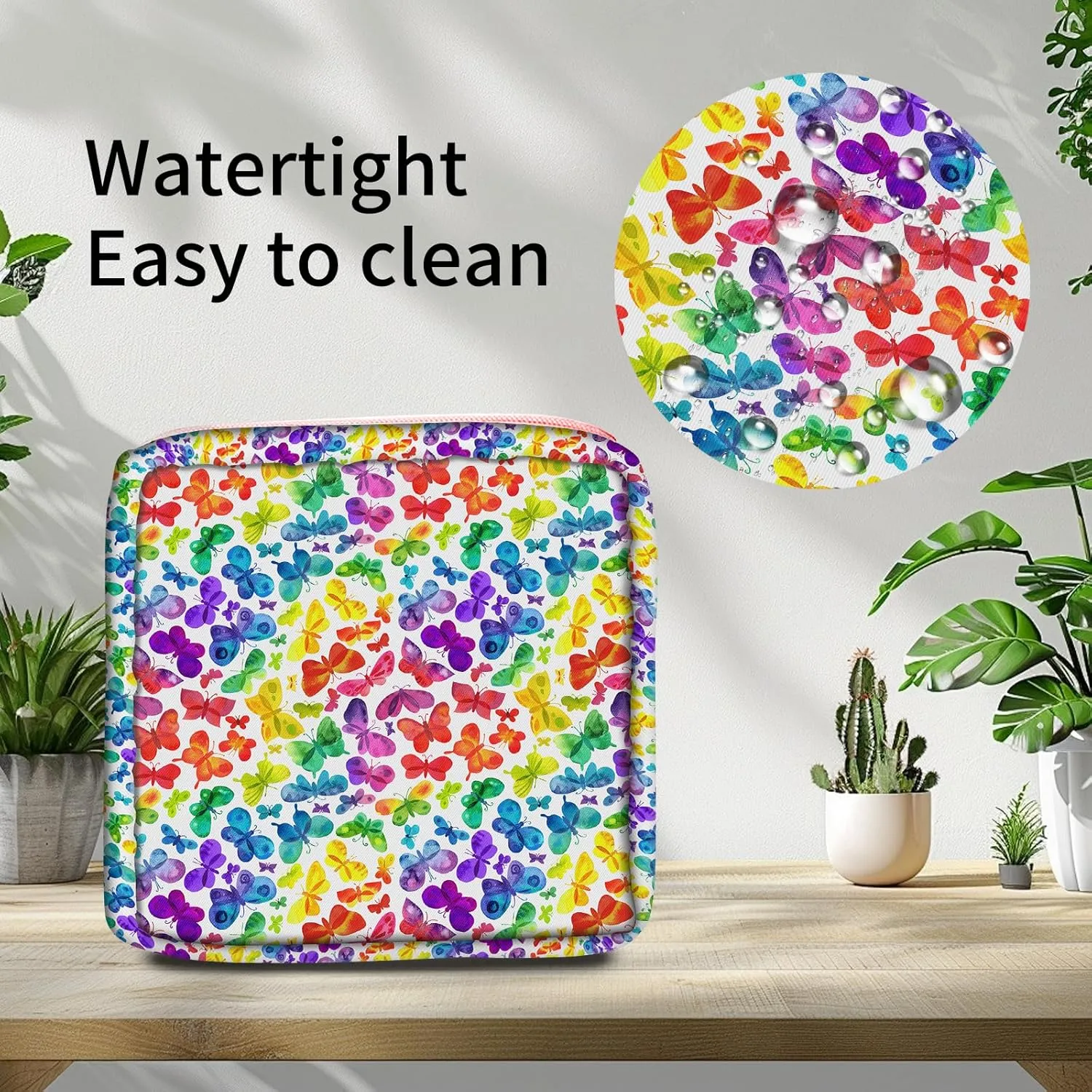 Travel Makeup Bag, Cute Cosmetic Bag Toiletry Bag for Women, Mini Make Up Pouches, Purse Cosmetic Organizer Cute Colorful Butterfly