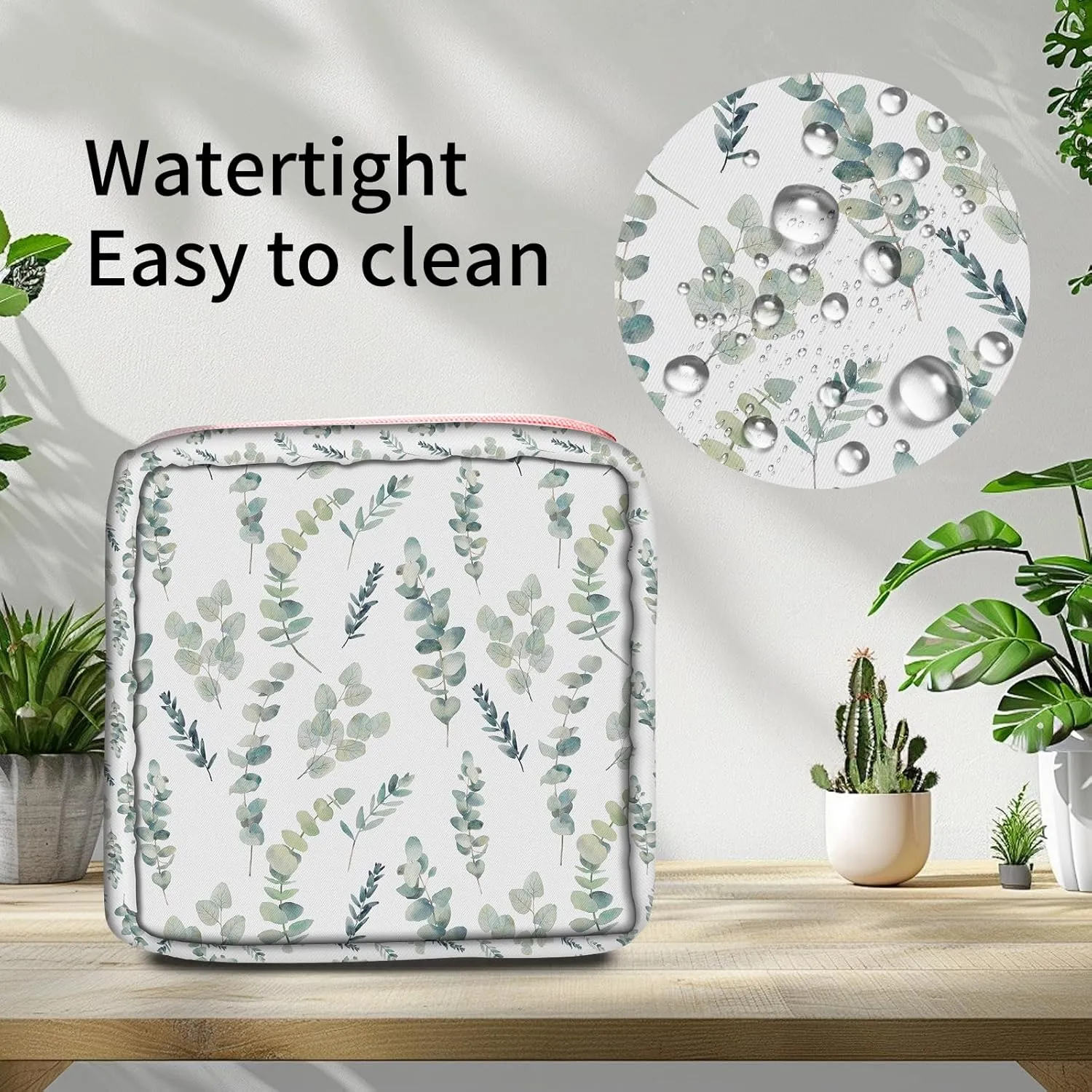 Travel Makeup Bag, Cute Cosmetic Bag Toiletry Bag for Women, Mini Make Up Pouches, Purse Cosmetic Organizer Cute Leaf