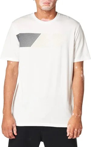 Under Armour Men's White Modern Ribbed Collar Short Sleeve T-Shirt