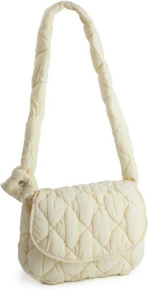Viva Terry Small Puffer Crossbody Bags for Women Soft Lightweight Quilted Shoulder Bag