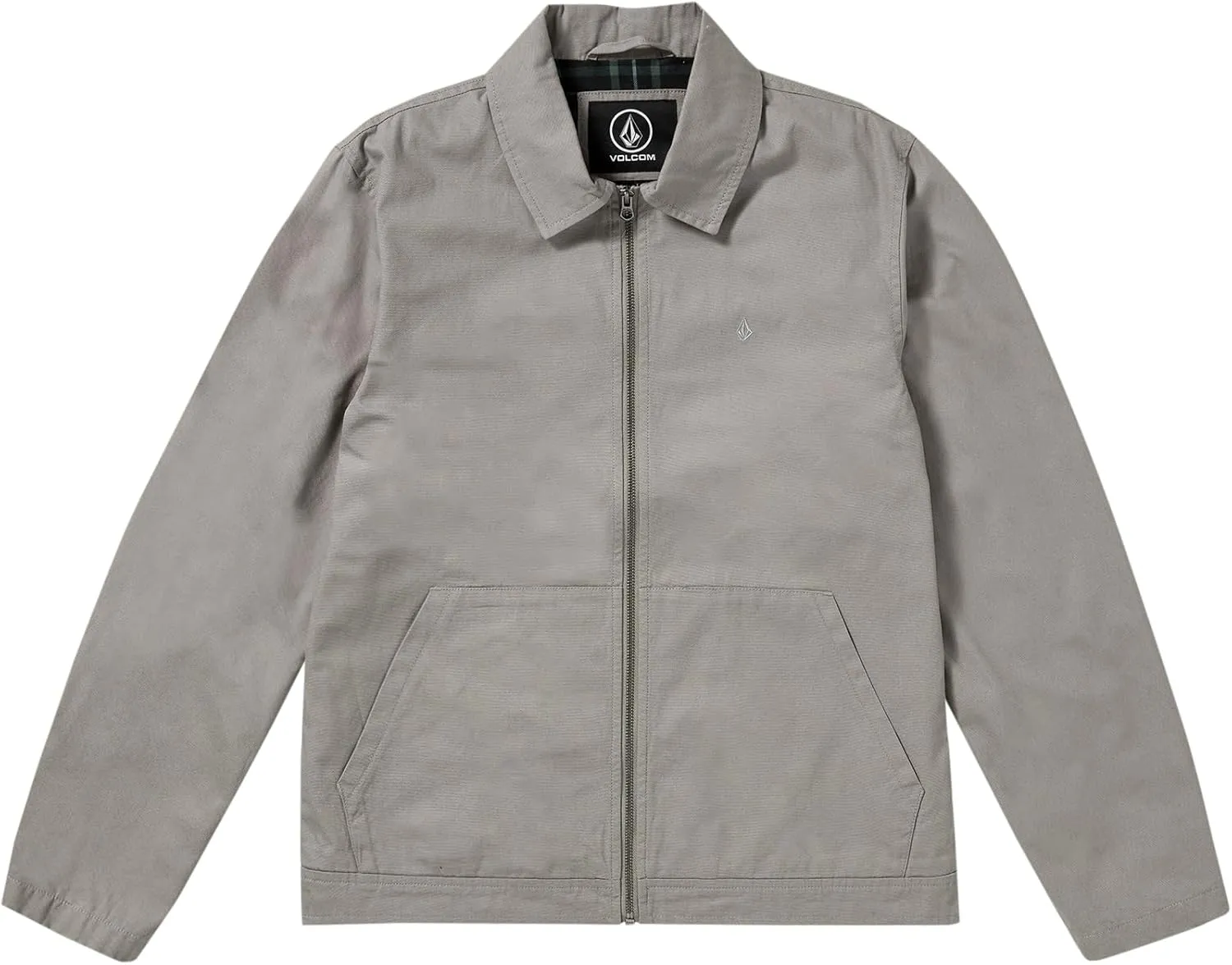 Volcom Men's Oak Drive Modern Fit Flannel Lined Zip Garage Jacket