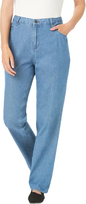Woman Within Plus Size Perfect Relaxed Cotton Denim Jean