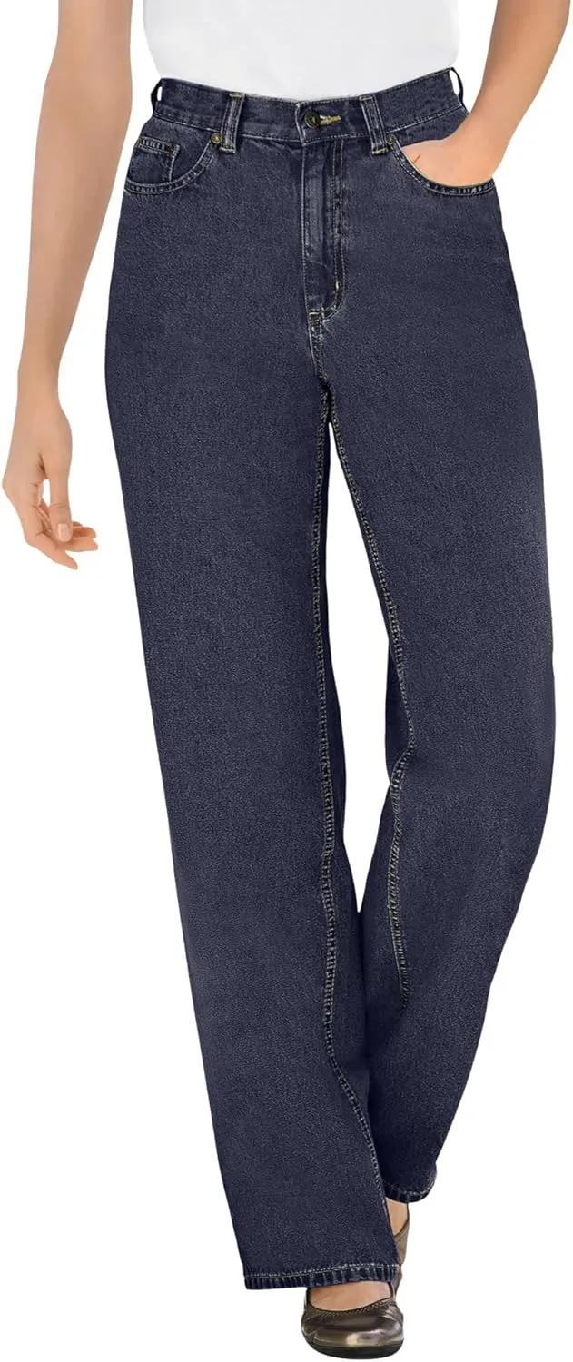 Woman Within Plus Size Perfect Relaxed Cotton Denim Jean