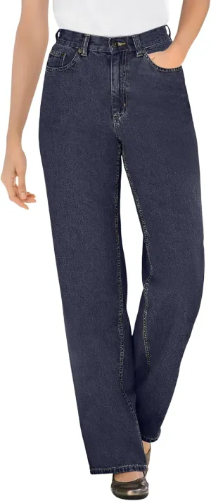Woman Within Plus Size Perfect Relaxed Cotton Denim Jean