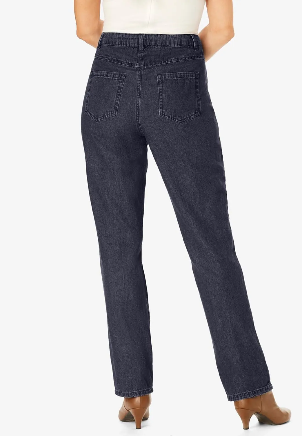 Woman Within Plus Size Perfect Relaxed Cotton Denim Jean