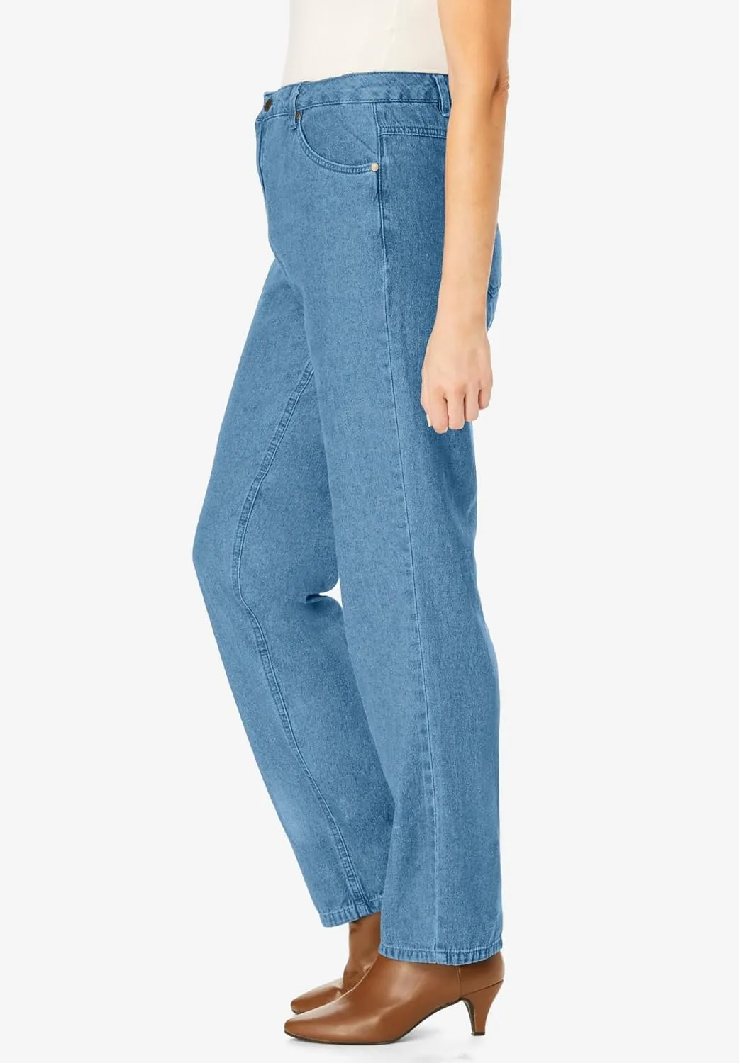 Woman Within Plus Size Perfect Relaxed Cotton Denim Jean