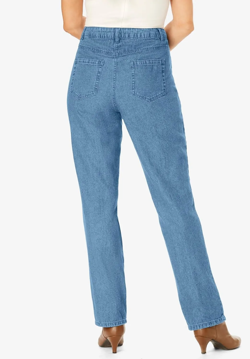 Woman Within Plus Size Perfect Relaxed Cotton Denim Jean