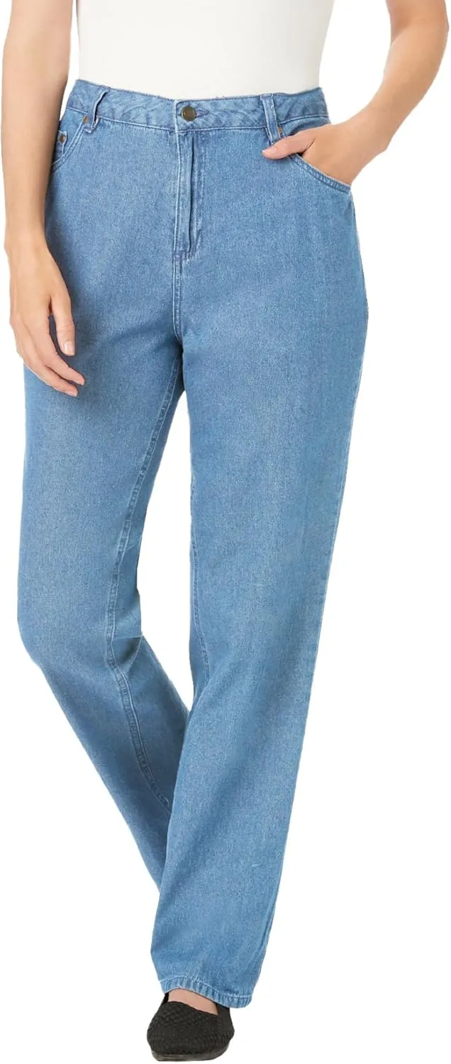 Woman Within Plus Size Perfect Relaxed Cotton Denim Jean