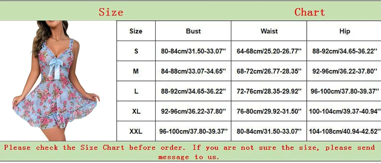 Women Flowers Nightgown Bowknot V Neck Chemise Dresses Ruffles Straps Sleepwear Floral Print Mini Nightdress