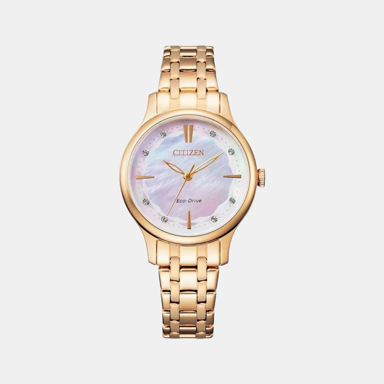Women's Analog Stainless Steel Eco-Drive Watch EM0893-87Y