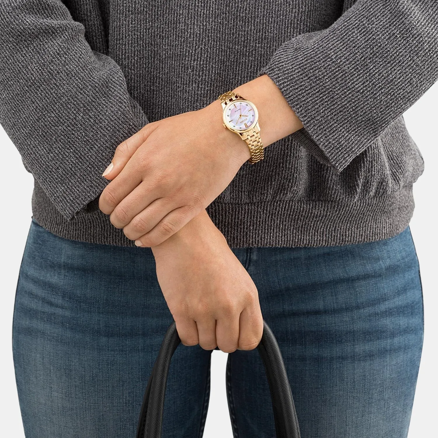 Women's Analog Stainless Steel Eco-Drive Watch EM0893-87Y
