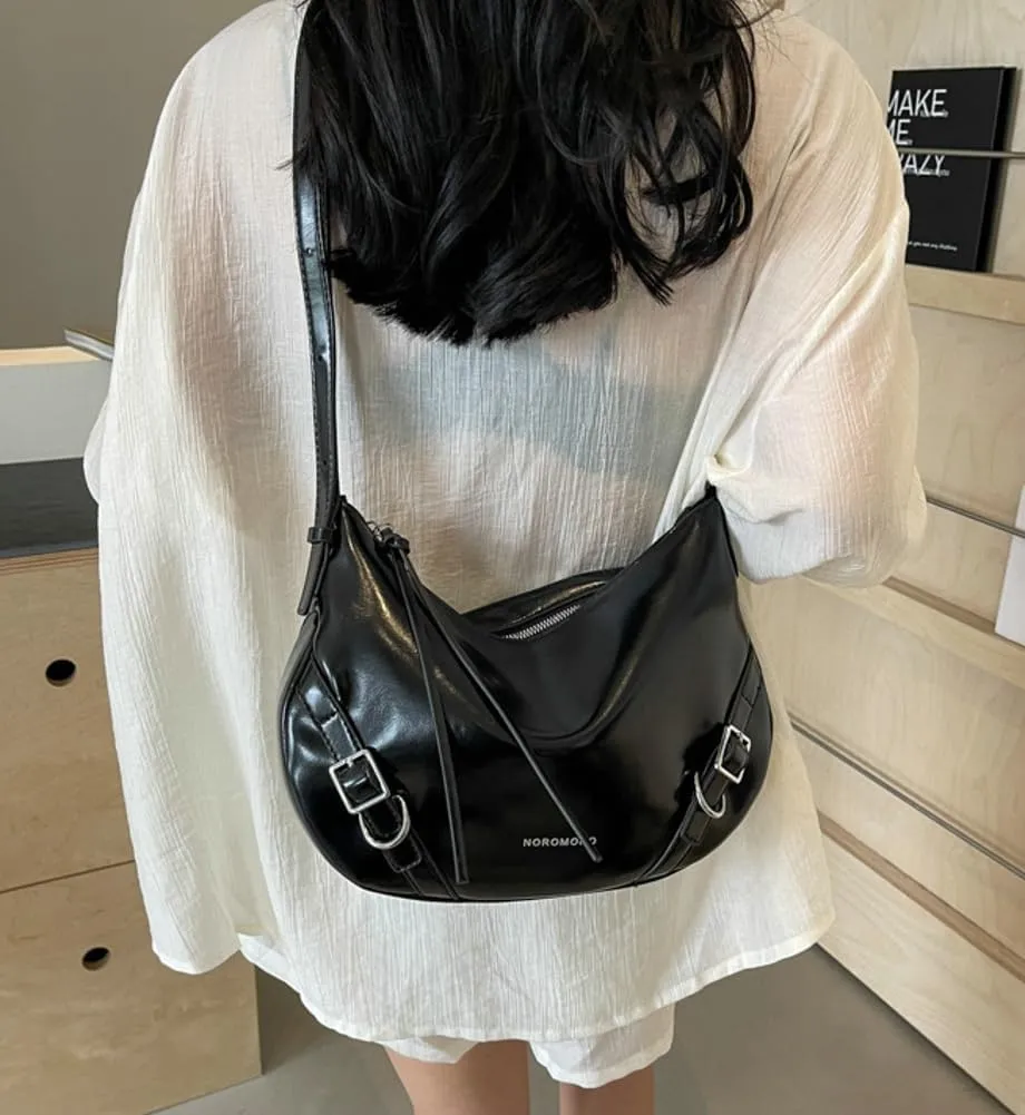 Womens PU Leather Hobo Bag Trendy Shoulder Bag Purse Slouchy Tote Bag Modern Handbag Satchel