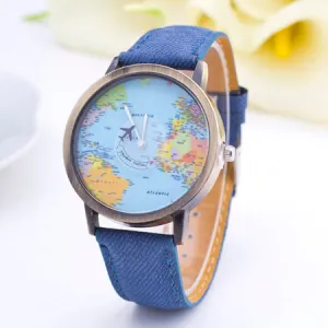 World Map Dial Watches
