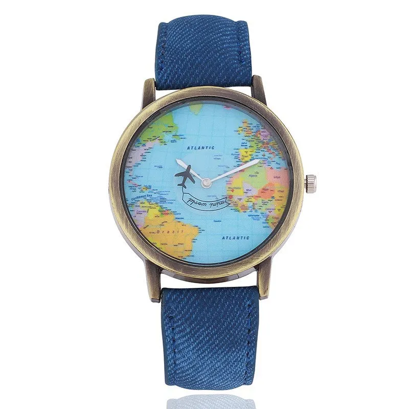 World Map Dial Watches