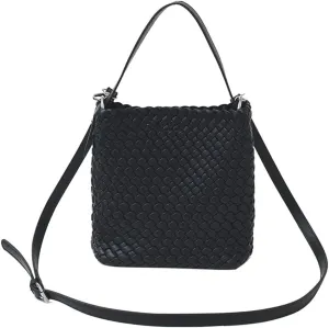 Woven Crossbody Purse Clutch for Women Trendy Woven Tote Bags Shoulder Hobo Bag Satchel Mini PU Leather Top-Handle Handbag