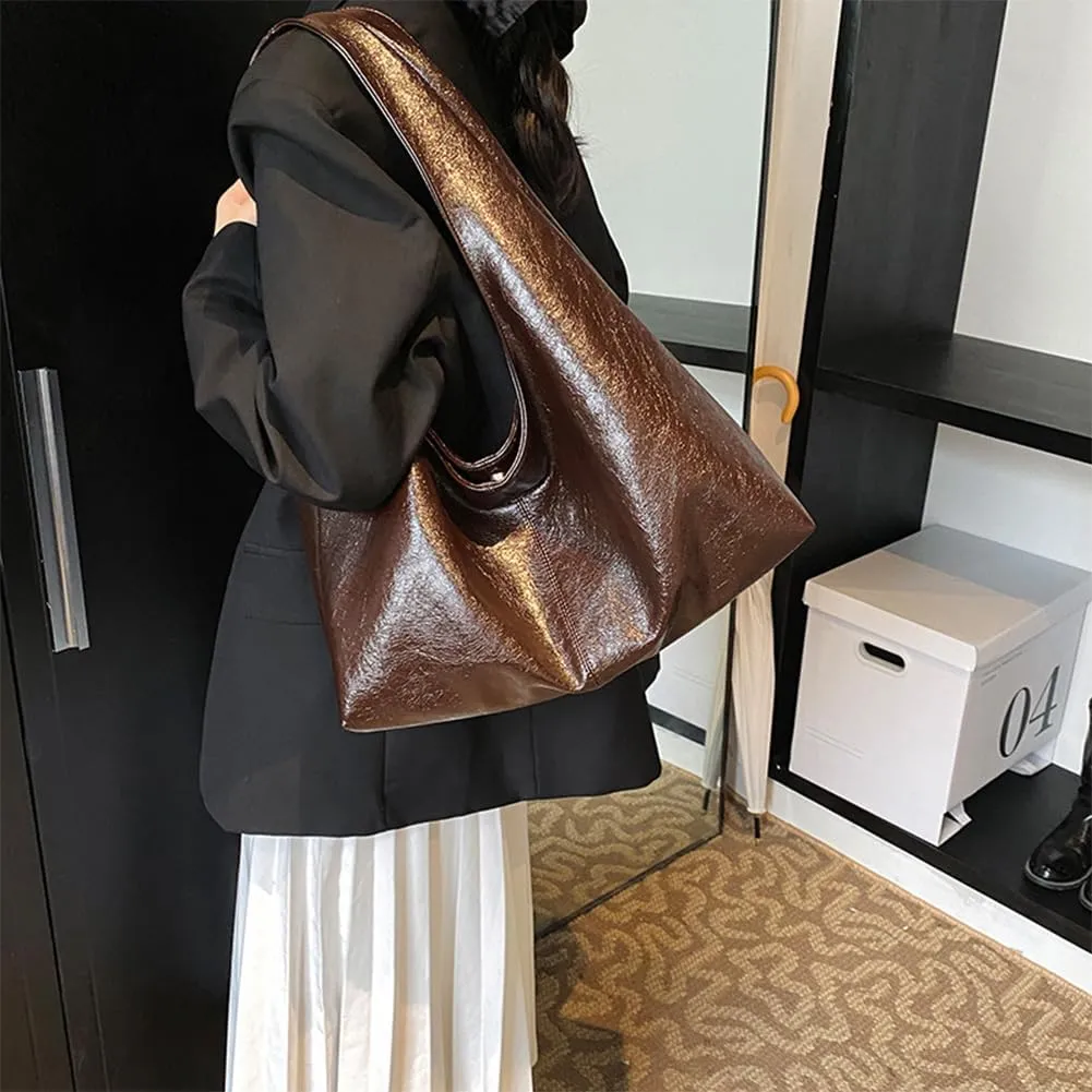 YFGBCX Tote Bags for Women Soft Vegan Leather Shoulder Slouchy Handbag Crossbody Bags Purse